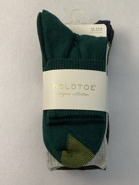 Gold Toe Crew Socks in Various Colors - 6 Pair Pack